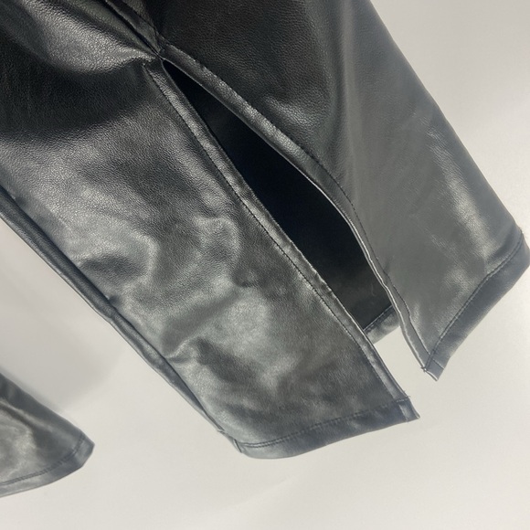 Wild Fable wide leg faux leather pants with slit - Picture 13 of 16